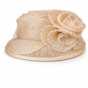 Beige Floral Women's Hat